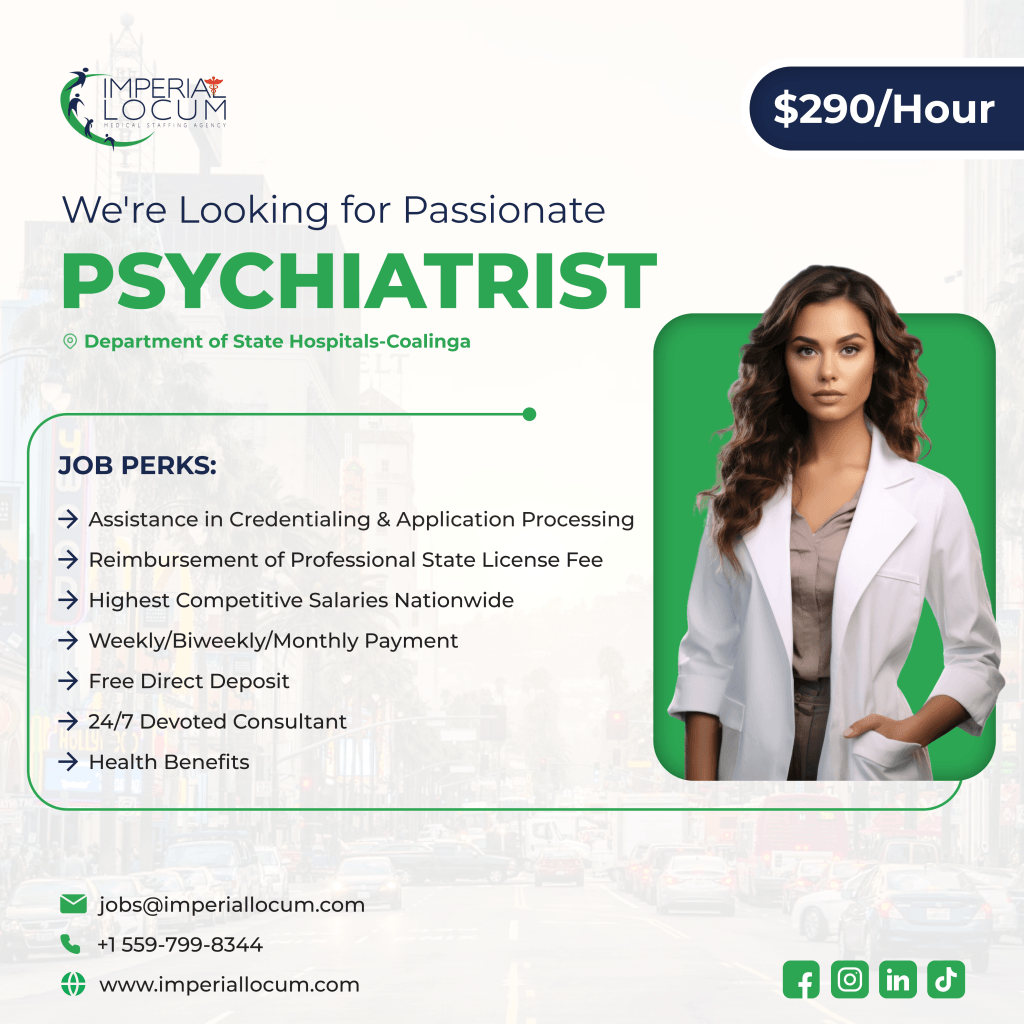 Psychiatrist Position at Correctional Facility in Coalinga